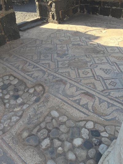 Mozaiková podlaha v kostole pri Galilejskom jazere